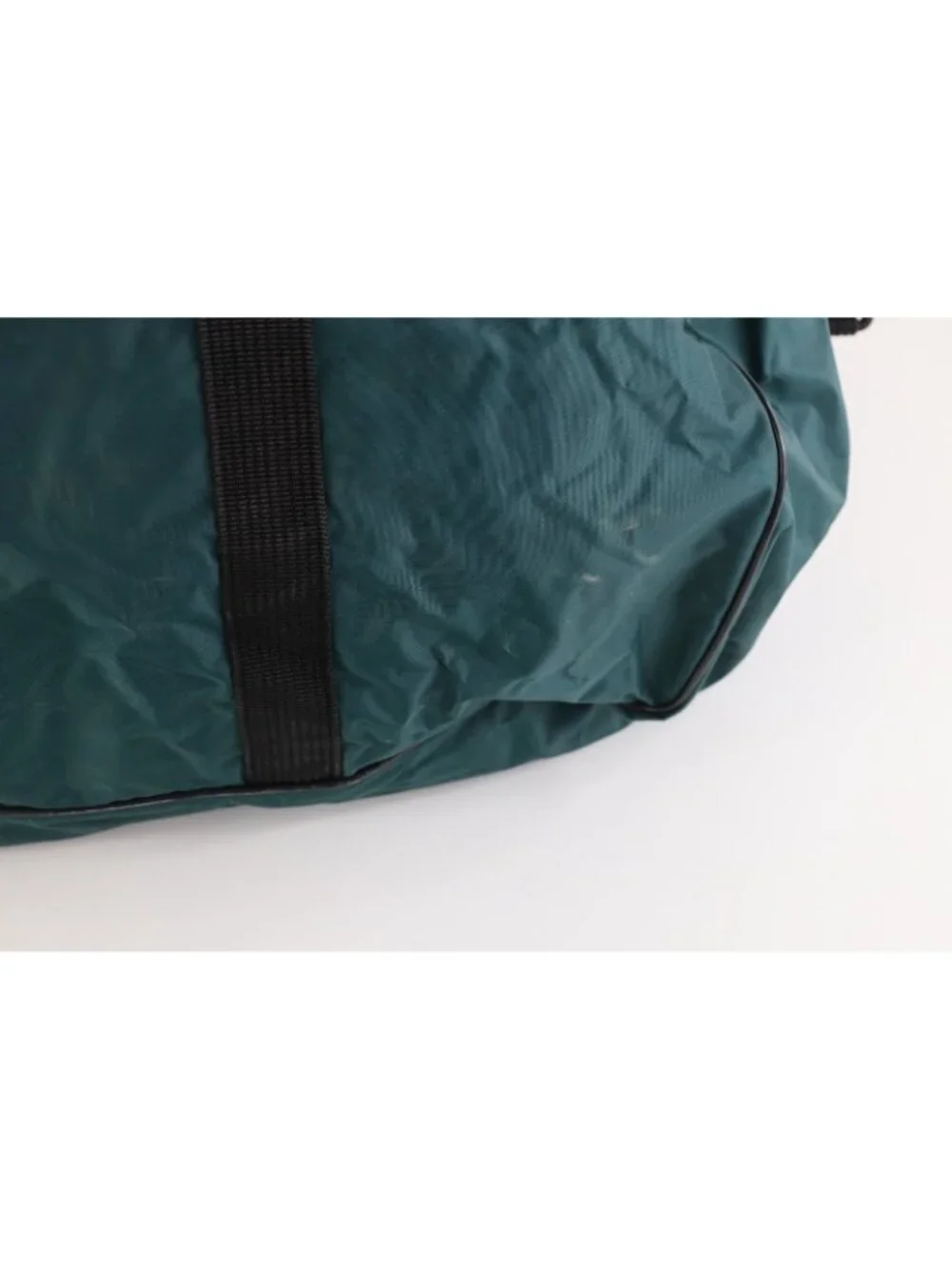 Vtg 90s Nike Travis Scott Big Swoosh Spell Out Handled Duffel Bag Green Large